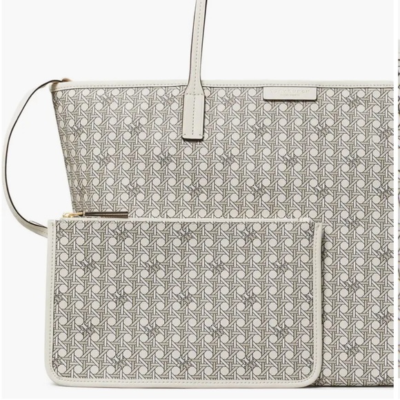 Tory Burch Small Ever-Ready Zip Tote - New Ivory color - Picture 5 of 6